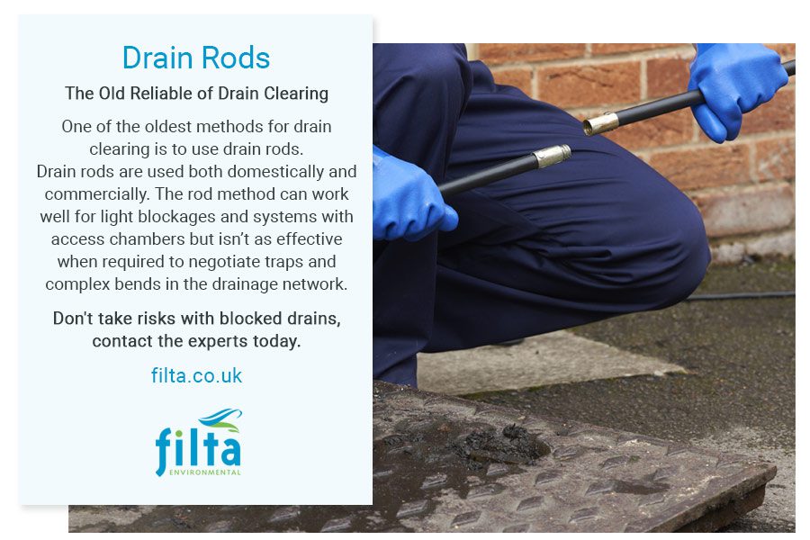 Drain Rods for Drain Clearing Service - Filta Environmental