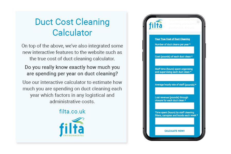 Duct Cost Cleaning Calculator - Filta Environmental UK