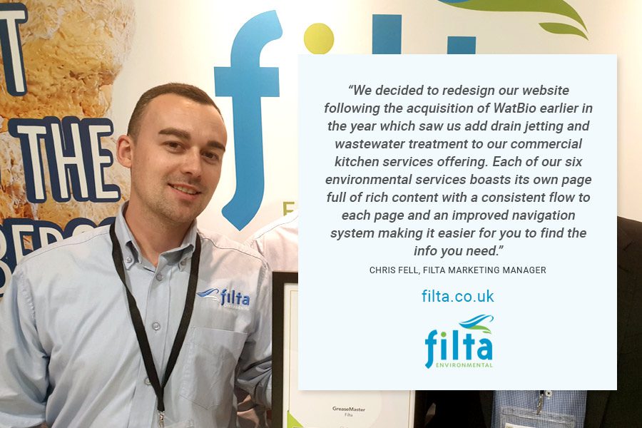 New Filta Environmental Website - Chris Fell Marketing Manager