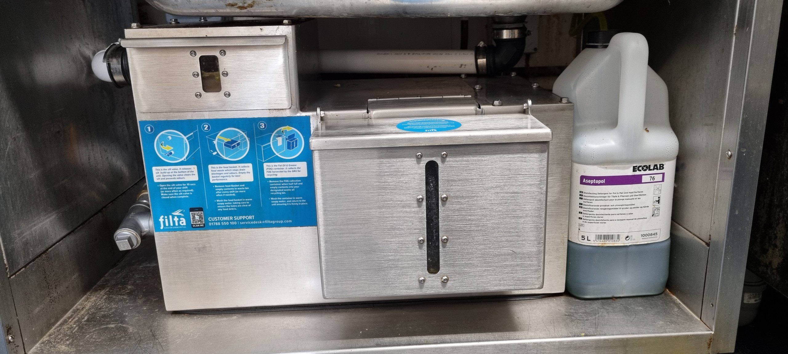 Grease Dosing Systems by Filta GRU with dosing system by Filta