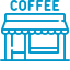 Icon illustrating a coffee shop Icon illustrating a coffee shop