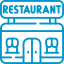 Icon illustrating a restaurant Icon illustrating a restaurant