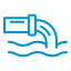 Icon illustrating drains flowing Icon illustrating drains flowing